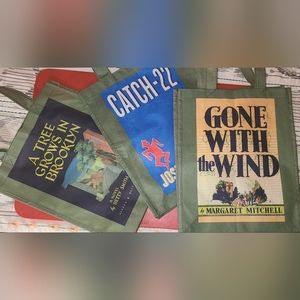 B&N | Literary Tote Bags (Set of 3) Canvas - Book Cover Art Collectibles